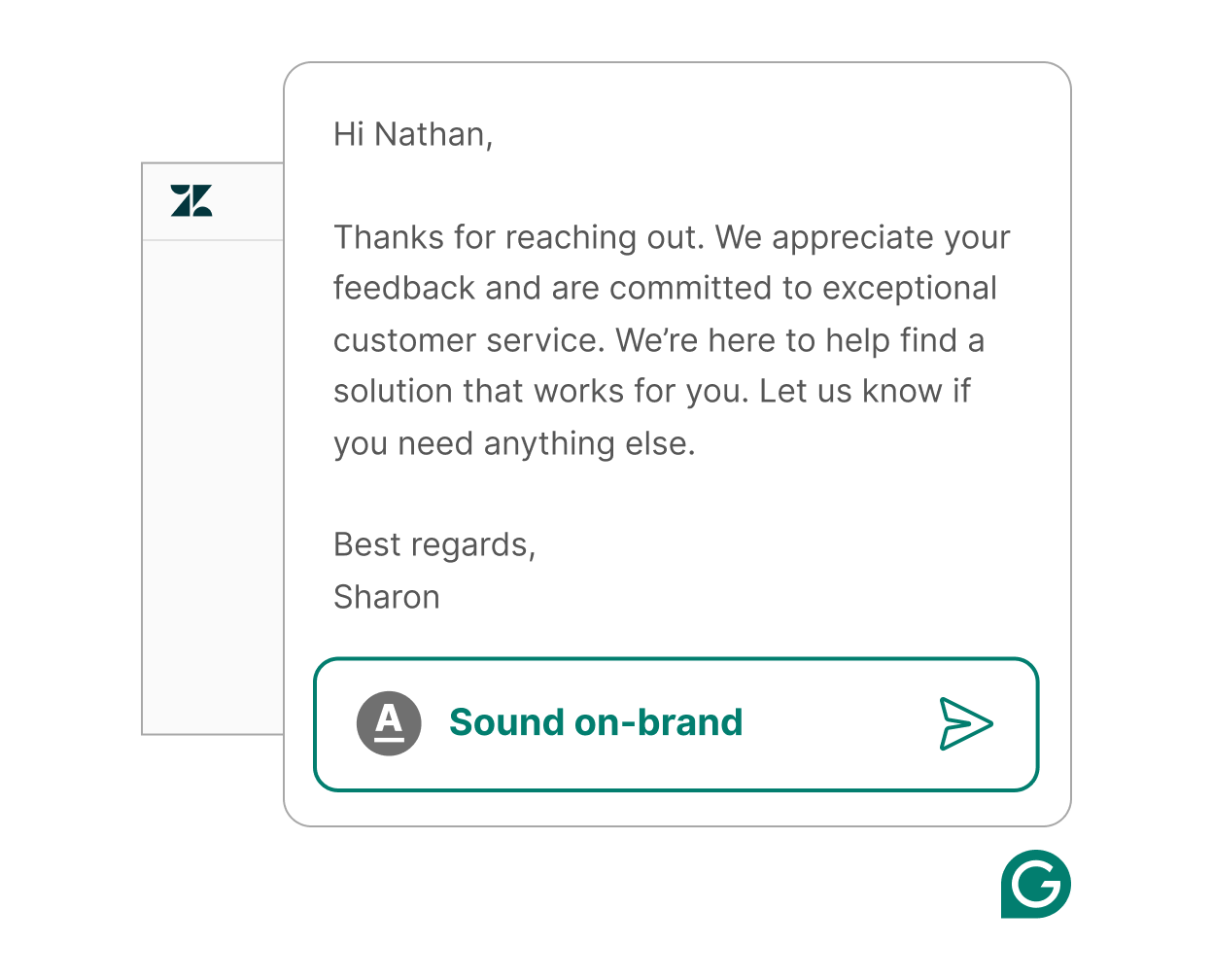 Grammarly helps your writing stay on brand