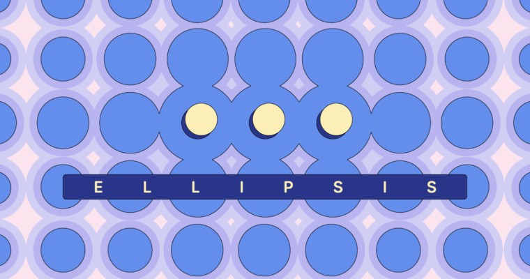 Colorful illustration of an ellipsis