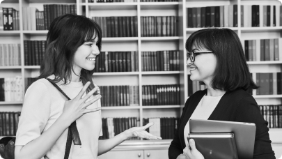 Two students talking