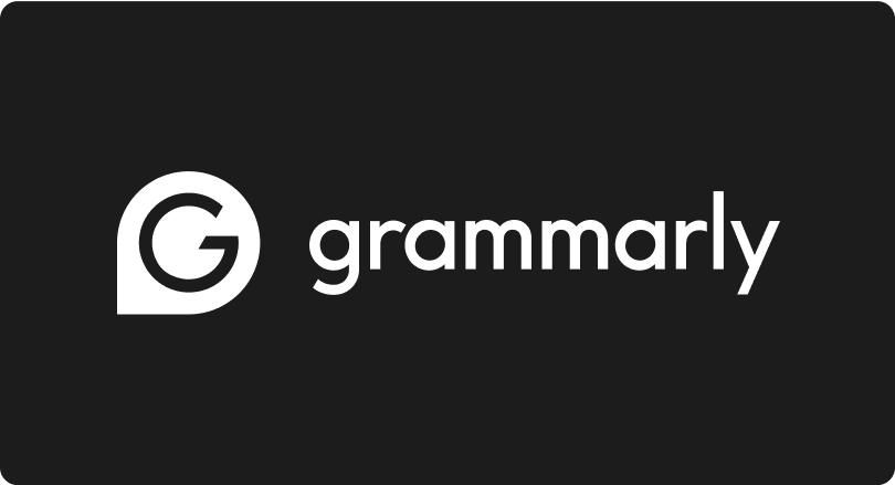 Grammarly logo black background