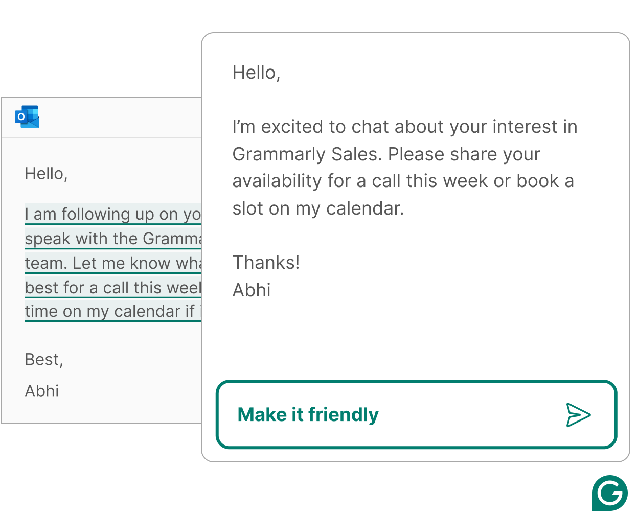 Grammarly help to make your text sound friendlier.