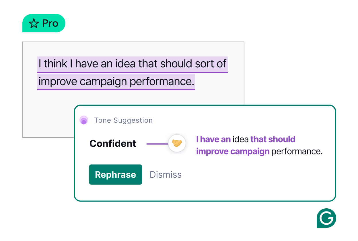 Grammarly Premium helps you with tone suggestions